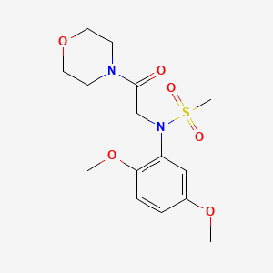 molecular formula C15H22N2O6S B3568878 N-(2,5-dimethoxyphenyl)-N-[2-(4-morpholinyl)-2-oxoethyl]methanesulfonamide 