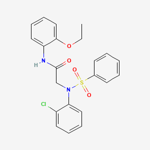 molecular formula C22H21ClN2O4S B3568933 N~2~-(2-chlorophenyl)-N~1~-(2-ethoxyphenyl)-N~2~-(phenylsulfonyl)glycinamide 