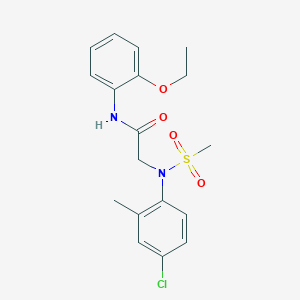 molecular formula C18H21ClN2O4S B3568935 N~2~-(4-chloro-2-methylphenyl)-N~1~-(2-ethoxyphenyl)-N~2~-(methylsulfonyl)glycinamide 