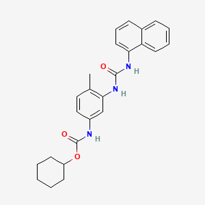 molecular formula C25H27N3O3 B3568942 cyclohexyl (4-methyl-3-{[(1-naphthylamino)carbonyl]amino}phenyl)carbamate 