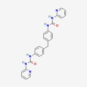 molecular formula C25H22N6O2 B3568946 N,N''-(methylenedi-4,1-phenylene)bis(N'-2-pyridinylurea) 