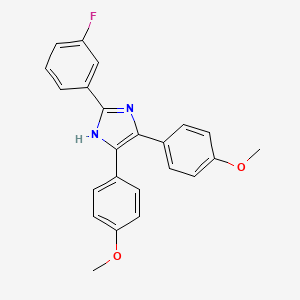 molecular formula C23H19FN2O2 B3568970 2-(3-fluorophenyl)-4,5-bis(4-methoxyphenyl)-1H-imidazole CAS No. 73445-47-3