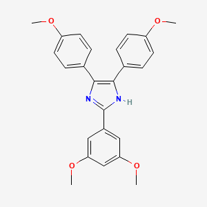 molecular formula C25H24N2O4 B3568975 2-(3,5-二甲氧基苯基)-4,5-双(4-甲氧基苯基)-1H-咪唑 