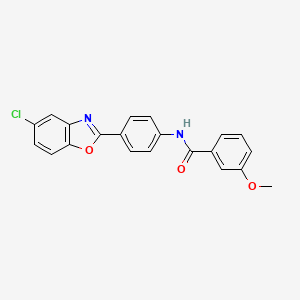 molecular formula C21H15ClN2O3 B3568976 N-[4-(5-chloro-1,3-benzoxazol-2-yl)phenyl]-3-methoxybenzamide 