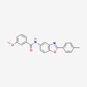 molecular formula C22H18N2O3 B3568995 3-methoxy-N-[2-(4-methylphenyl)-1,3-benzoxazol-5-yl]benzamide 