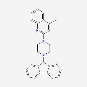 molecular formula C27H25N3 B3569012 2-[4-(9H-fluoren-9-yl)-1-piperazinyl]-4-methylquinoline 