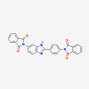 molecular formula C29H16N4O4 B3569026 2-{4-[6-(1,3-dioxo-1,3-dihydro-2H-isoindol-2-yl)-1H-benzimidazol-2-yl]phenyl}-1H-isoindole-1,3(2H)-dione CAS No. 332408-80-7