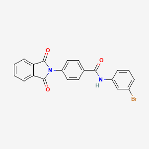 molecular formula C21H13BrN2O3 B3569032 N-(3-bromophenyl)-4-(1,3-dioxo-1,3-dihydro-2H-isoindol-2-yl)benzamide 