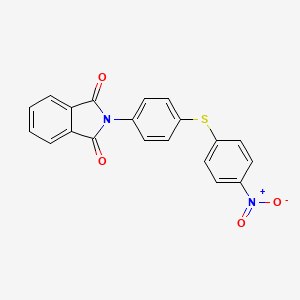 molecular formula C20H12N2O4S B3569049 2-{4-[(4-nitrophenyl)thio]phenyl}-1H-isoindole-1,3(2H)-dione 