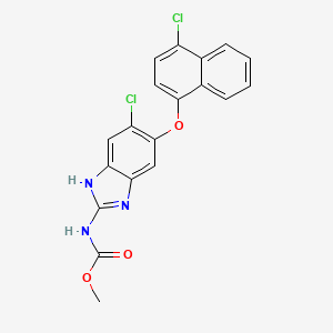 molecular formula C19H13Cl2N3O3 B3569060 methyl {6-chloro-5-[(4-chloro-1-naphthyl)oxy]-1H-benzimidazol-2-yl}carbamate 