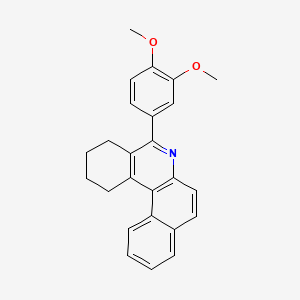 molecular formula C25H23NO2 B3569064 5-(3,4-dimethoxyphenyl)-1,2,3,4-tetrahydrobenzo[a]phenanthridine 