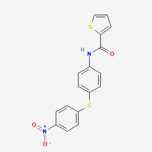 molecular formula C17H12N2O3S2 B3569101 N-{4-[(4-nitrophenyl)thio]phenyl}-2-thiophenecarboxamide 
