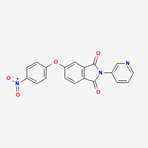 molecular formula C19H11N3O5 B3569104 5-(4-nitrophenoxy)-2-(3-pyridinyl)-1H-isoindole-1,3(2H)-dione 
