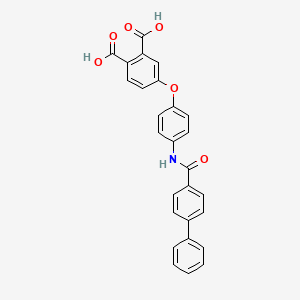 molecular formula C27H19NO6 B3569109 4-{4-[(4-biphenylylcarbonyl)amino]phenoxy}phthalic acid 