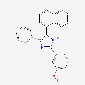 molecular formula C25H18N2O B3569112 3-[4-(1-naphthyl)-5-phenyl-1H-imidazol-2-yl]phenol 