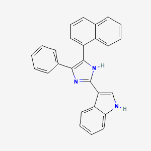 molecular formula C27H19N3 B3569123 3-[4-(1-naphthyl)-5-phenyl-1H-imidazol-2-yl]-1H-indole 