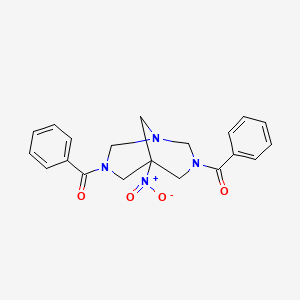 molecular formula C20H20N4O4 B3569129 3,7-dibenzoyl-5-nitro-1,3,7-triazabicyclo[3.3.1]nonane 