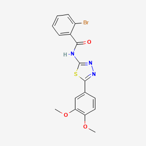 molecular formula C17H14BrN3O3S B3569160 2-bromo-N-[5-(3,4-dimethoxyphenyl)-1,3,4-thiadiazol-2-yl]benzamide 