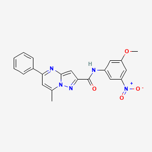 molecular formula C21H17N5O4 B3569179 N-(3-methoxy-5-nitrophenyl)-7-methyl-5-phenylpyrazolo[1,5-a]pyrimidine-2-carboxamide 