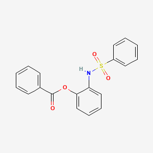 molecular formula C19H15NO4S B3569233 2-[(phenylsulfonyl)amino]phenyl benzoate 