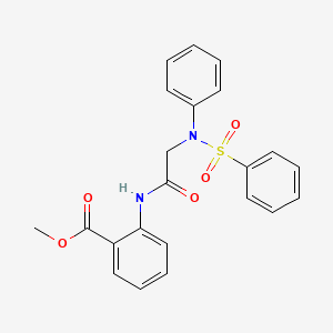 molecular formula C22H20N2O5S B3569241 methyl 2-{[N-phenyl-N-(phenylsulfonyl)glycyl]amino}benzoate 