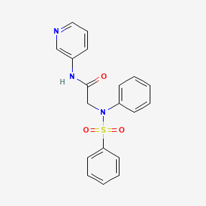 molecular formula C19H17N3O3S B3569247 N~2~-phenyl-N~2~-(phenylsulfonyl)-N~1~-3-pyridinylglycinamide 