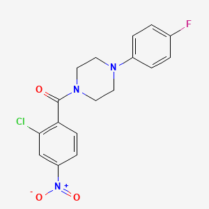 molecular formula C17H15ClFN3O3 B3569284 1-(2-chloro-4-nitrobenzoyl)-4-(4-fluorophenyl)piperazine 