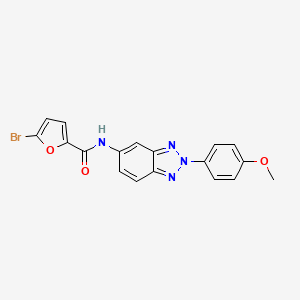 molecular formula C18H13BrN4O3 B3569294 5-bromo-N-[2-(4-methoxyphenyl)-2H-1,2,3-benzotriazol-5-yl]-2-furamide 