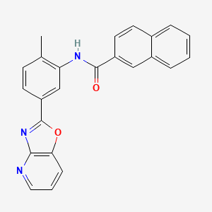 molecular formula C24H17N3O2 B3569305 N-(2-methyl-5-[1,3]oxazolo[4,5-b]pyridin-2-ylphenyl)-2-naphthamide 