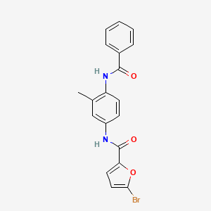 molecular formula C19H15BrN2O3 B3569308 N-[4-(benzoylamino)-3-methylphenyl]-5-bromo-2-furamide CAS No. 5743-65-7