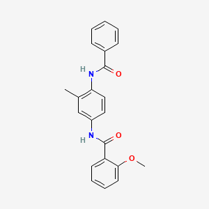 molecular formula C22H20N2O3 B3569316 N-[4-(benzoylamino)-3-methylphenyl]-2-methoxybenzamide 