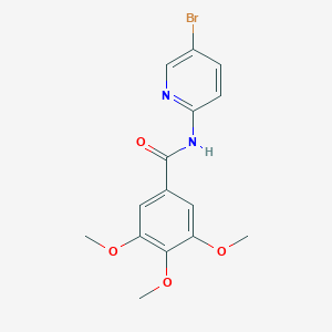 molecular formula C15H15BrN2O4 B3569329 N-(5-bromo-2-pyridinyl)-3,4,5-trimethoxybenzamide 