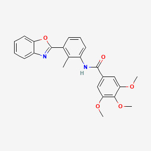 molecular formula C24H22N2O5 B3569352 N-[3-(1,3-benzoxazol-2-yl)-2-methylphenyl]-3,4,5-trimethoxybenzamide 