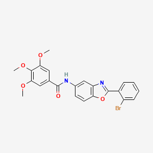 molecular formula C23H19BrN2O5 B3569366 N-[2-(2-bromophenyl)-1,3-benzoxazol-5-yl]-3,4,5-trimethoxybenzamide CAS No. 5764-25-0