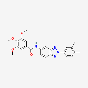 molecular formula C24H24N4O4 B3569369 N-[2-(3,4-dimethylphenyl)-2H-1,2,3-benzotriazol-5-yl]-3,4,5-trimethoxybenzamide 