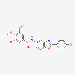 molecular formula C23H19BrN2O5 B3569373 N-[2-(4-bromophenyl)-1,3-benzoxazol-5-yl]-3,4,5-trimethoxybenzamide 