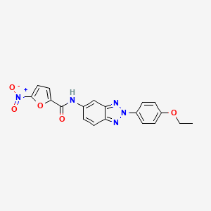 molecular formula C19H15N5O5 B3569397 N-[2-(4-ethoxyphenyl)-2H-1,2,3-benzotriazol-5-yl]-5-nitro-2-furamide 