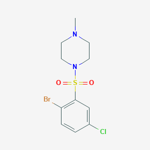 molecular formula C11H14BrClN2O2S B3569443 1-[(2-bromo-5-chlorophenyl)sulfonyl]-4-methylpiperazine 