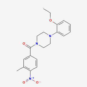 molecular formula C20H23N3O4 B3569497 1-(2-ethoxyphenyl)-4-(3-methyl-4-nitrobenzoyl)piperazine 