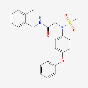 molecular formula C23H24N2O4S B3569509 N~1~-(2-methylbenzyl)-N~2~-(methylsulfonyl)-N~2~-(4-phenoxyphenyl)glycinamide 