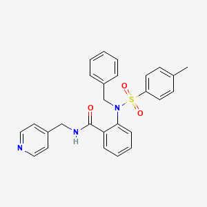 molecular formula C27H25N3O3S B3569531 2-{benzyl[(4-methylphenyl)sulfonyl]amino}-N-(4-pyridinylmethyl)benzamide 