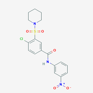 4-chloro-N-(3-nitrophenyl)-3-(1-piperidinylsulfonyl)benzamide