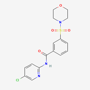 molecular formula C16H16ClN3O4S B3569563 N-(5-chloro-2-pyridinyl)-3-(4-morpholinylsulfonyl)benzamide 