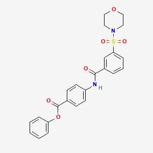 molecular formula C24H22N2O6S B3569564 phenyl 4-{[3-(4-morpholinylsulfonyl)benzoyl]amino}benzoate 