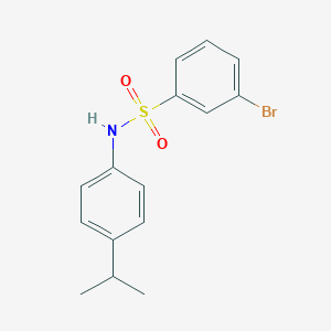 molecular formula C15H16BrNO2S B356958 3-bromo-N-(4-isopropylphenyl)benzenesulfonamide CAS No. 1001527-45-2