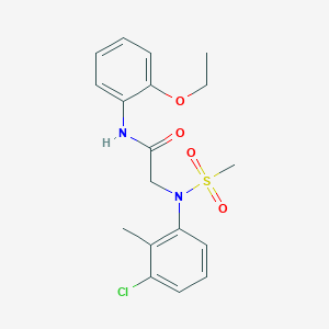 molecular formula C18H21ClN2O4S B3569584 N~2~-(3-chloro-2-methylphenyl)-N~1~-(2-ethoxyphenyl)-N~2~-(methylsulfonyl)glycinamide 