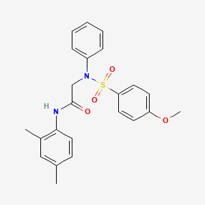 molecular formula C23H24N2O4S B3569595 N~1~-(2,4-dimethylphenyl)-N~2~-[(4-methoxyphenyl)sulfonyl]-N~2~-phenylglycinamide 