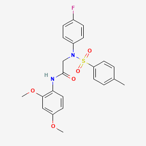 molecular formula C23H23FN2O5S B3569603 N~1~-(2,4-dimethoxyphenyl)-N~2~-(4-fluorophenyl)-N~2~-[(4-methylphenyl)sulfonyl]glycinamide 