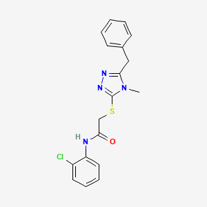 molecular formula C18H17ClN4OS B3569607 2-[(5-benzyl-4-methyl-4H-1,2,4-triazol-3-yl)thio]-N-(2-chlorophenyl)acetamide 