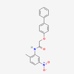 molecular formula C21H18N2O4 B3569626 2-(4-biphenylyloxy)-N-(2-methyl-5-nitrophenyl)acetamide 
